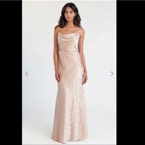 Jenny Yoo Dahlia Gemma Satin Dress (Prosecco)